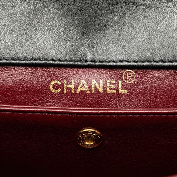 Pre Loved chanel Classic Flap Bag Shoulder Bag Women Black - Picture 6 of 8